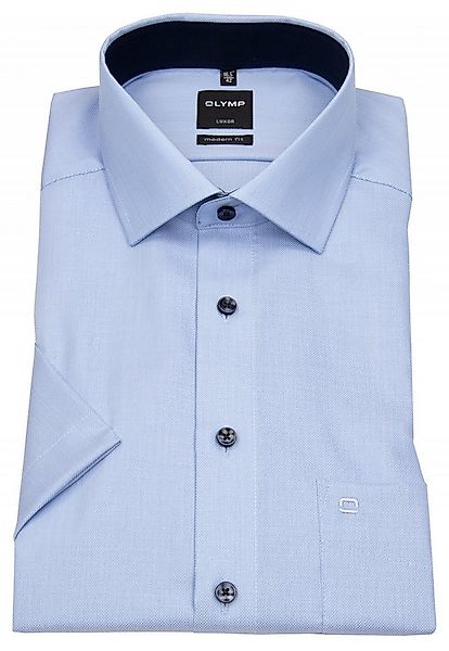 OLYMP Kurzarmhemd Modern Fit leicht tailliert bügelfrei Kentkragen günstig online kaufen