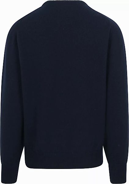 William Lockie O-Auschnitt Pullover Lammwolle Dunkelblau - Größe S günstig online kaufen
