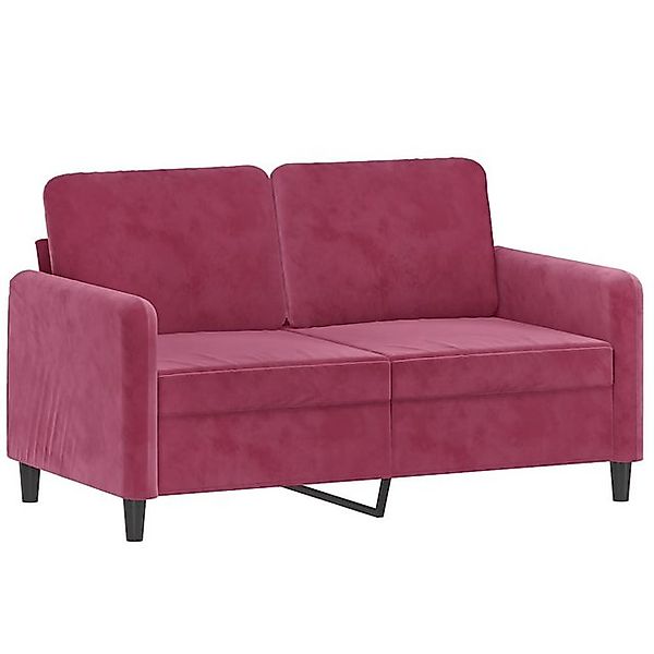 vidaXL Sofa, 2-Sitzer-Sofa Weinrot 120 cm Samt günstig online kaufen