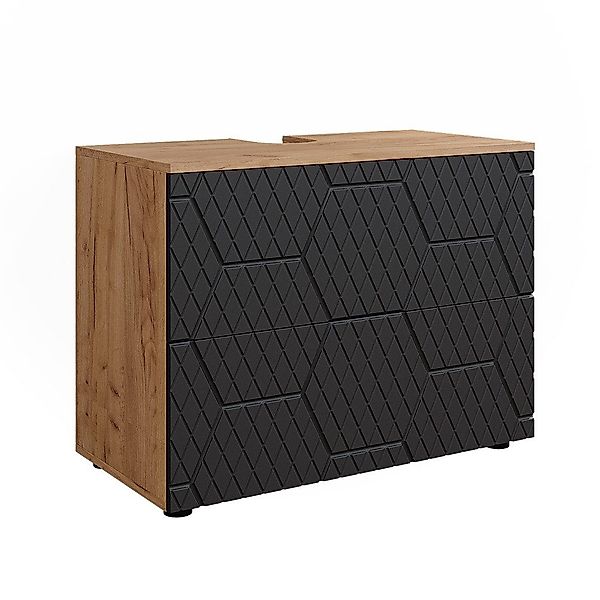 Vicco Waschbeckenunterschrank Irma, Goldkraft Eiche/Anthrazit, 80 günstig online kaufen