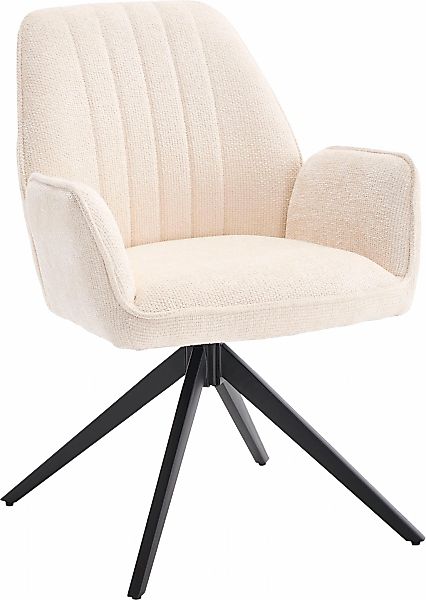 Home affaire Drehstuhl "Campanet" () 2 Bouclé moderner Drehstuhl mit gepols günstig online kaufen
