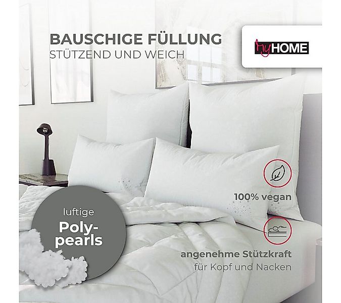 my home Microfaserkissen Baca, Kopfkissen 40x80cm und 80x80 cm, 2-tlg, Füll günstig online kaufen