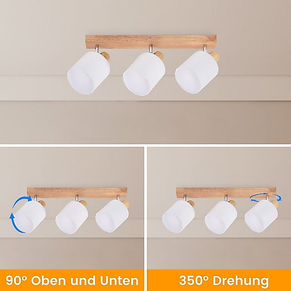 ZMH Deckenstrahler Deckenleuchte Vintage Schwenkbar 350° günstig online kaufen