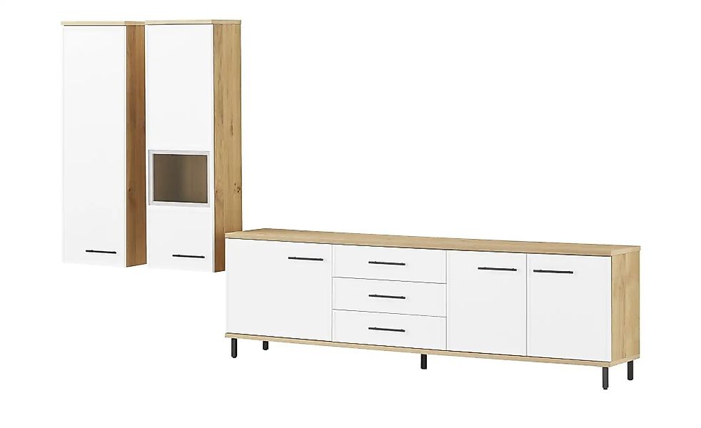 Wohnwert Wohnkombination  Carré ¦ weiß ¦ Maße (cm): B: 362 H: 221 T: 42.0 K günstig online kaufen