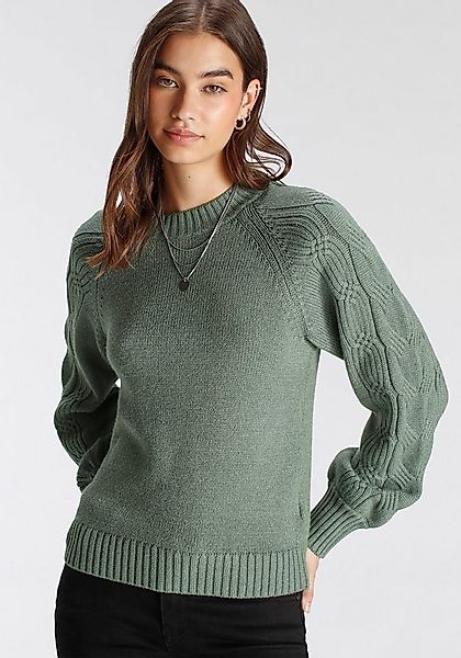Tamaris Strickpullover mit Rundhals-Ausschnitt und Zopfmuster günstig online kaufen