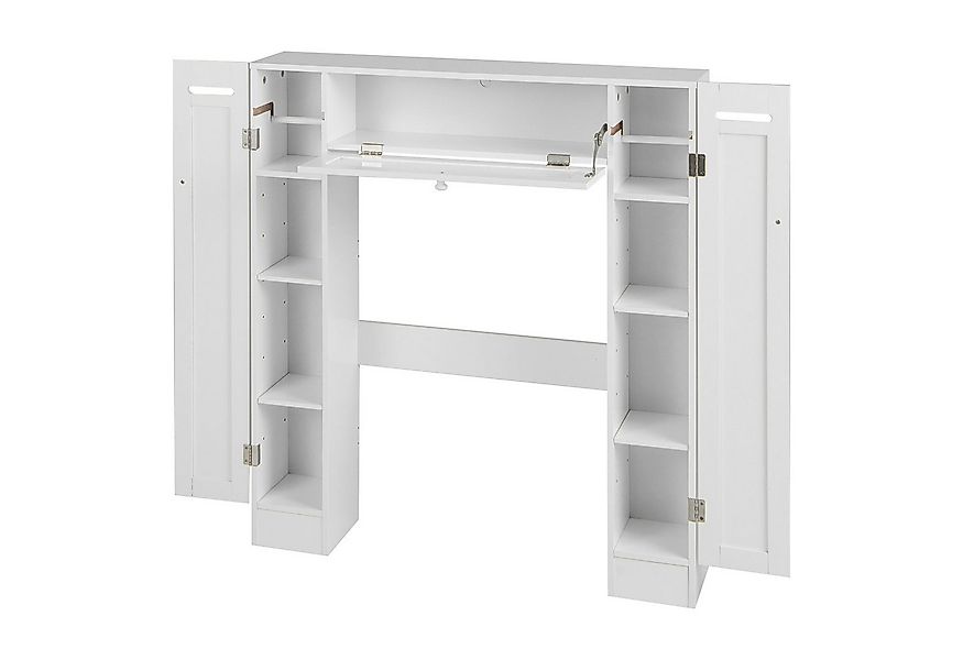 COSTWAY Wäscheschrank Holz, mit Toilettenpapierhalter günstig online kaufen