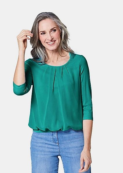 GOLDNER Shirtbluse Chiffon-Shirt mit 3/4-Arm, Rundhals Damen Sommerbluse, H günstig online kaufen