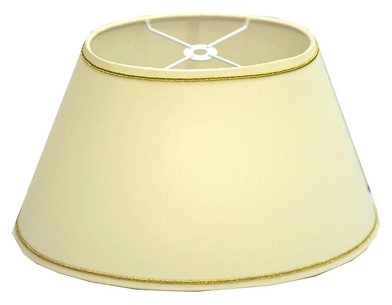 Dirk Davids Leuchten GmbH Lampenschirm Lampenschirm Oval Creme Gold Soutach günstig online kaufen
