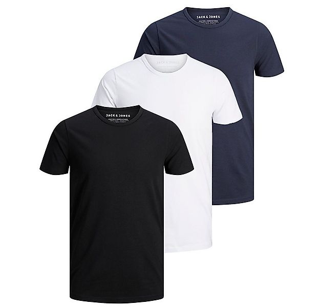Jack & Jones T-Shirt Herren Basic T-Shirt 3er Pack Rundhals O-Neck Regular günstig online kaufen