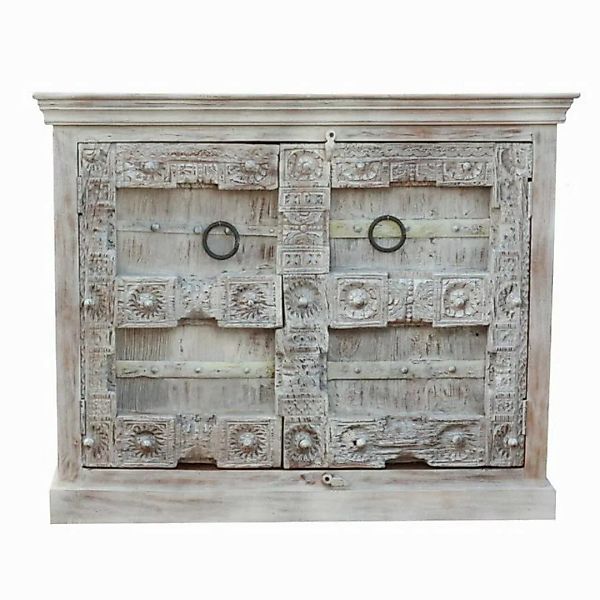 Oriental Galerie Unterschrank Weiß Whitewash Sideboard Harleen Model 2 Indi günstig online kaufen