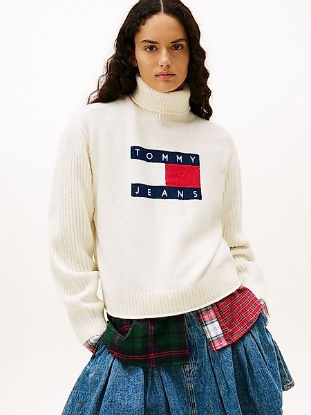 Tommy Jeans Rollkragenpullover TJW TURTLENECK FLAG SWEATER EXT günstig online kaufen