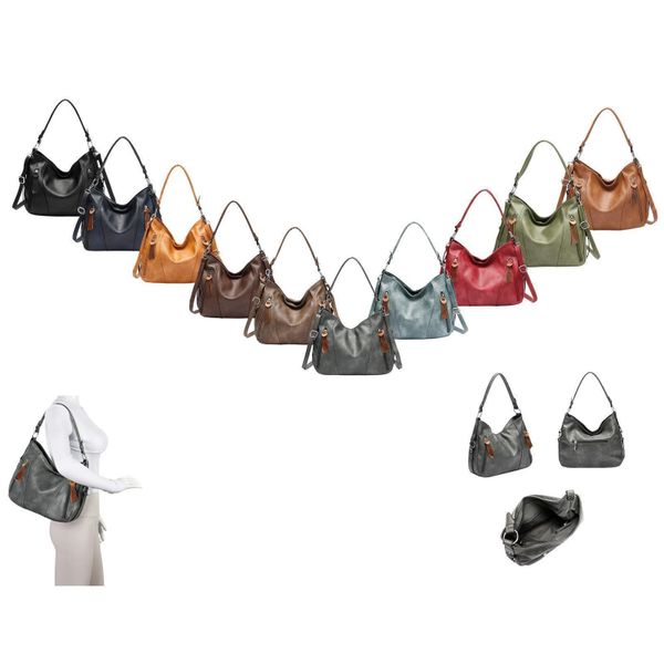 ITALYSHOP24 Schultertasche Damen Tasche Shopper Hobo-Bag günstig online kaufen