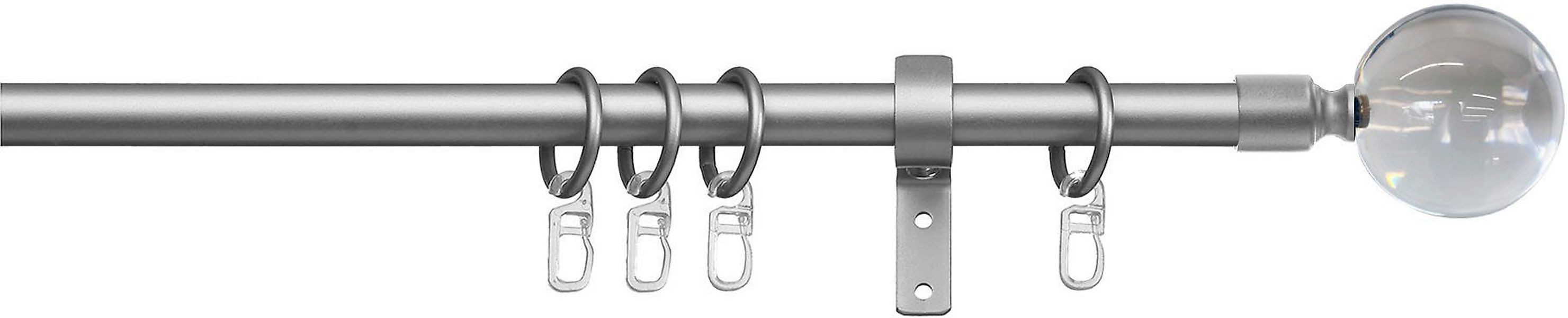 indeko Gardinenstange "Kugel Glas klar" Ø 16 mm 1 läufig-läufig Fixmaß Komp günstig online kaufen