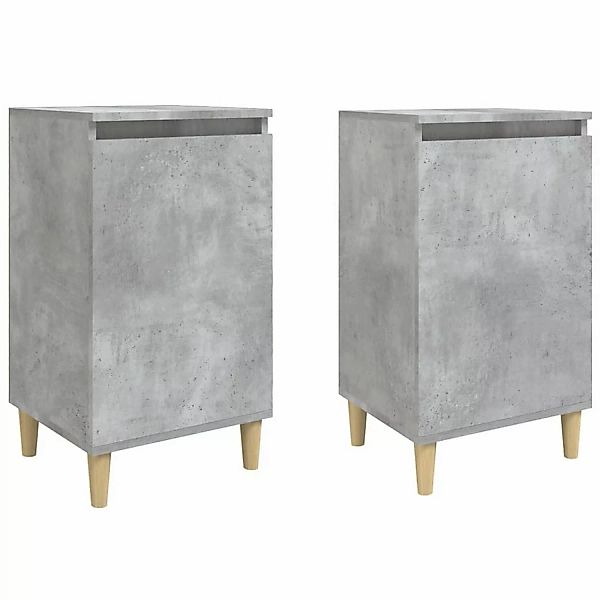 Vidaxl Nachttische 2 Stk. Betongrau 40x35x70 Cm Holzwerkstoff günstig online kaufen