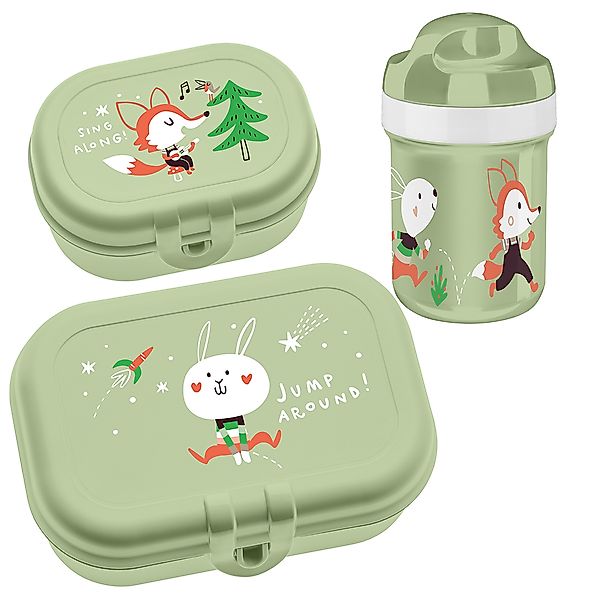 KOZIOL Lunchbox "HOP ON TO GO" 3 Stk. tlg. 3-teiliges Set, mit handlicher T günstig online kaufen