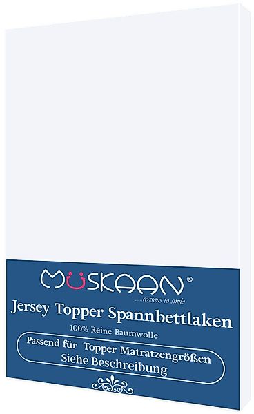 Müskaan Spannbettlaken Spannbettlaken für Topper-Matratzen, 100% günstig online kaufen