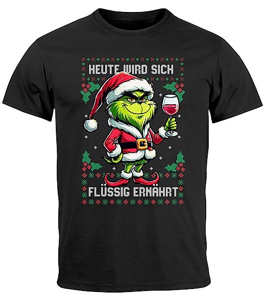 MoonWorks Print-Shirt Herren T-Shirt Anti-Weihnachten Grinch Weihnachtsmuff günstig online kaufen