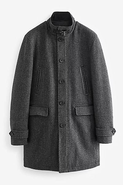Next Wollmantel Mantel aus Wollgemisch mit vier Taschen Stehkragen (1-tlg) günstig online kaufen