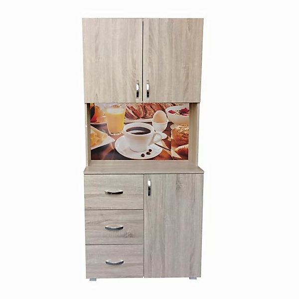 HTI-Living Hochschrank Küchenbuffet 3 Schubladen Blanca Bistro (Stück, 1-St günstig online kaufen