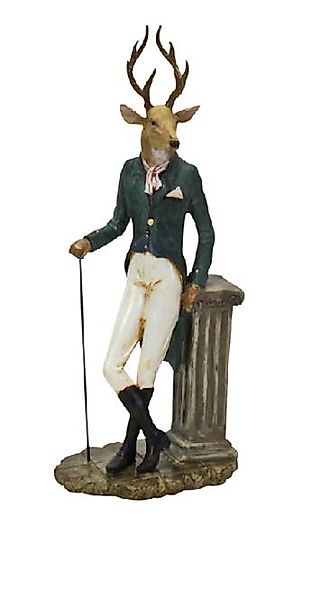 Dekofigur Hirsch mit Gehstock 47 cm hoch von Werner Voss Weiß / Braun günstig online kaufen