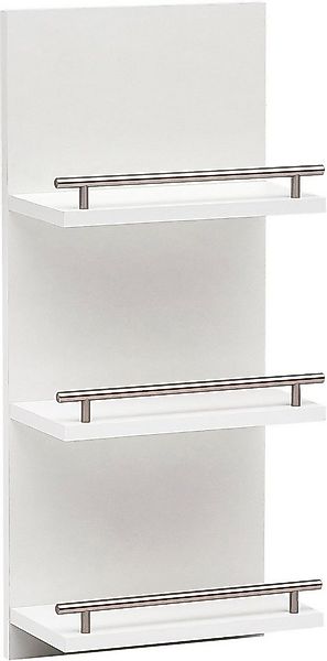 Schildmeyer Wandregal Nikosia, Breite 30 cm, 3 Ablagen, mit Metallreling günstig online kaufen