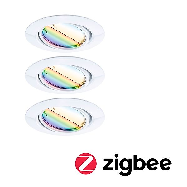 Paulmann "LED Einbauleuchte Smart Home Zigbee 3.0 Base Coin Basisset schwen günstig online kaufen