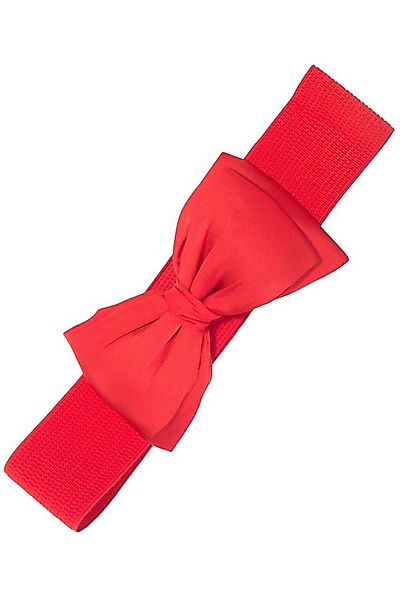 Banned Taillengürtel Bella Belt Rot Vintage Schleife Retro Stretchgürtel günstig online kaufen