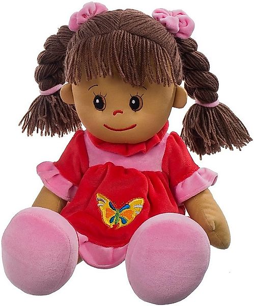 Heunec® Stoffpuppe Poupetta Lucy mit braunem Haar 50 cm günstig online kaufen
