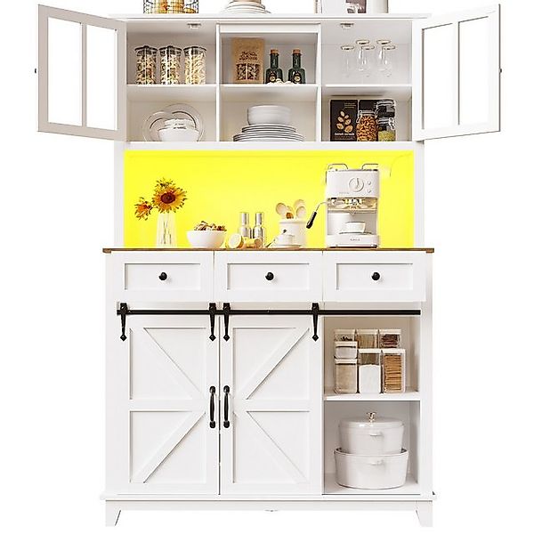 MODFU Hochschrank Multifunktionales,Sideboard (Küchenschrank mit LED-Beleuc günstig online kaufen