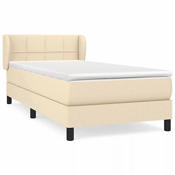 vidaXL Boxspringbett mit Matratze Creme 80x200 cm Stoff1395429 günstig online kaufen