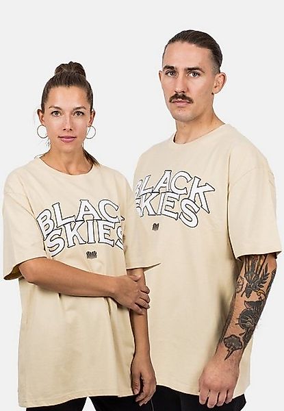 Blackskies T-Shirt Oversized Team T-Shirt - Beige-Schwarz Medium günstig online kaufen