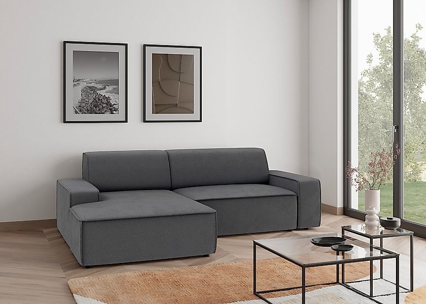 TRENDMANUFAKTUR Ecksofa "Graz, wahlweise mit Sitzvorschub und Bettkasten, L günstig online kaufen