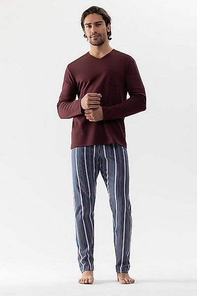 Mey Pyjama Mey Herrenpyjama Serier 4 Col Striped Vino Rosso (1 Stück, 1 tlg günstig online kaufen