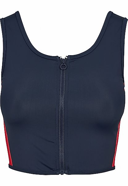 URBAN CLASSICS Tanktop "Urban Classics Damen Ladies Side Stripe Cropped Zip günstig online kaufen