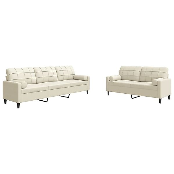 vidaXL Sofa 2-tlg. Sofagarnitur mit Kissen günstig online kaufen