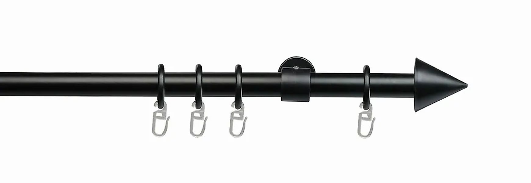 Liedeco Gardinenstange "Kegel" Ø 20 mm 1 läufig-läufig Fixmaß günstig online kaufen