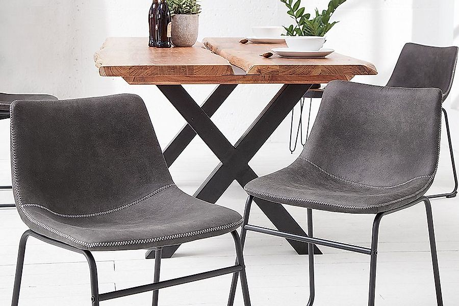 riess-ambiente Stuhl DJANGO vintage grau, Esszimmer günstig online kaufen