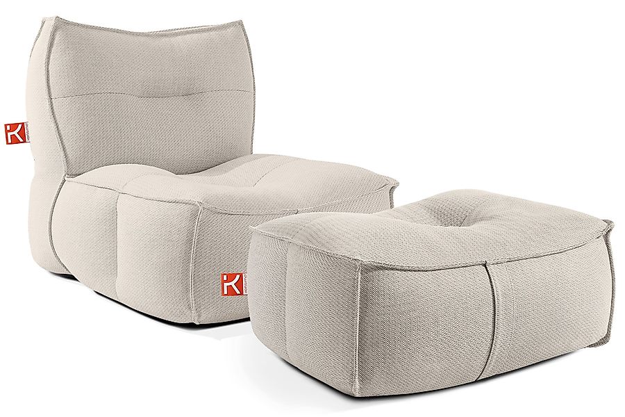 KONSIMO® Gartenlounge-Set LOVIA Gartensessel mit Hocker, günstig online kaufen