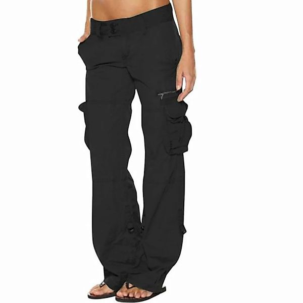 FIDDY Jeanshotpants Cargohosen Damen Relaxed Fit,High Waist Arbeitshose günstig online kaufen