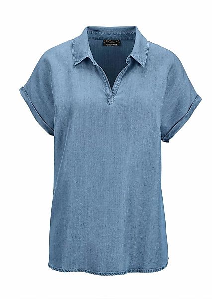GOLDNER Schlupfbluse "Leichte Bluse in Denim-Optik für Damen" Denim-Optik günstig online kaufen