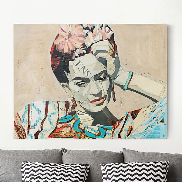 Leinwandbild Kunstdruck - Querformat Frida Kahlo - Collage No.1 günstig online kaufen