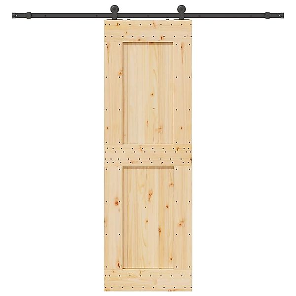 vidaXL Schiebetür mit Beschlag 70x210 cm Massivholz Kiefer 3332718 günstig online kaufen