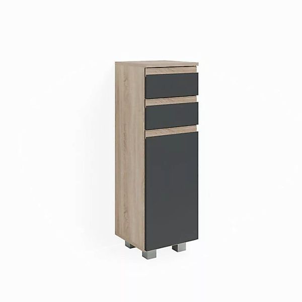 Vicco Midischrank J-Shape, Anthrazit/Sonoma, 30 x 95 cm günstig online kaufen