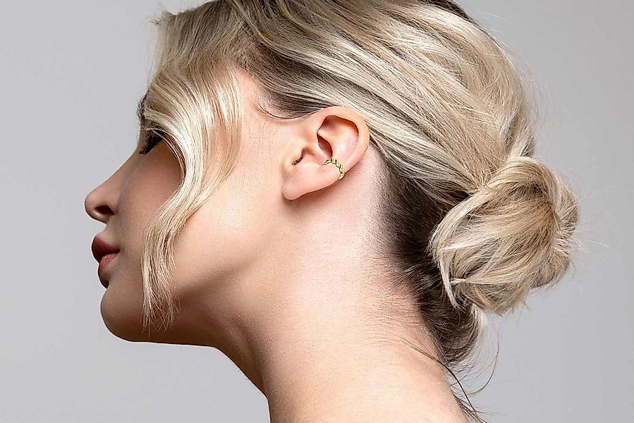 PIERCINGLINE Single-Ohrstecker Chirurgenstahl Fake Ohrring GEFLOCHTEN günstig online kaufen