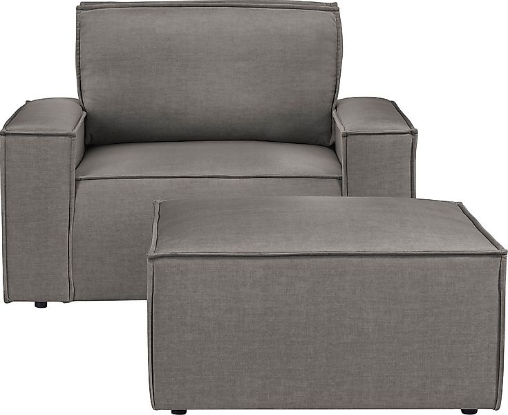 Home affaire Sessel »SHERWOOD« Loveseat und Hocker im Set, passend zur Pols günstig online kaufen