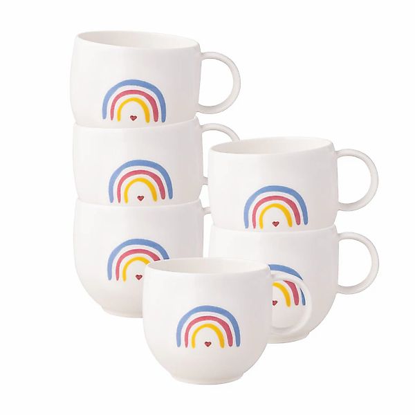 Villeroy & Boch Becher "Henkelbecher Be Happy With Love 290 ml 6er Set bunt günstig online kaufen