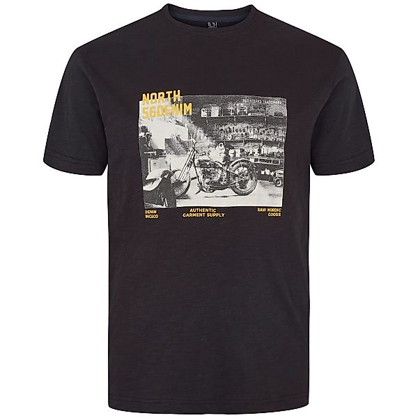 North T-Shirt mit Print Farbe schwarz Größe: 3XL günstig online kaufen