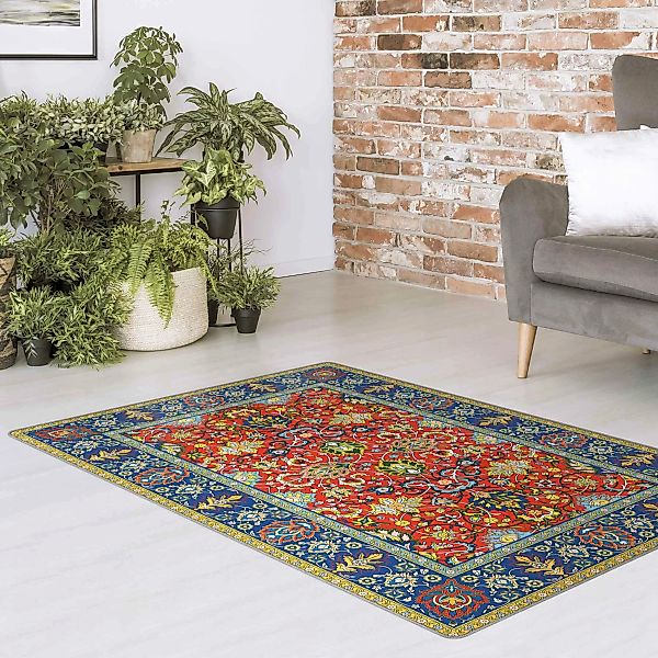 Teppich Prachtvoller Perserteppich in blau und rot günstig online kaufen