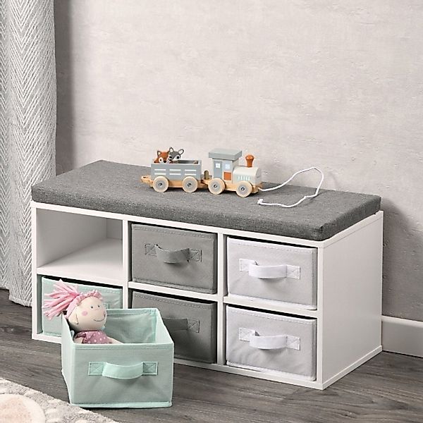 KESPER® Sitzbank Kinder-Sitzbank mit Sitzkissen, weiß, günstig online kaufen