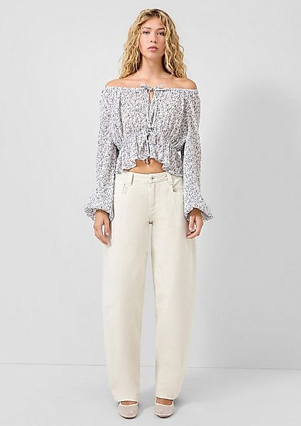 QS Weite Jeans Jeans-Hose Jeans Relaxed Fit / Mid Rise / Barrel Leg günstig online kaufen